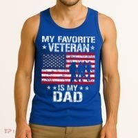 Father Veterans Day My Favorite Veteran Is My Dad Funny Gift Tank Top thumb 3