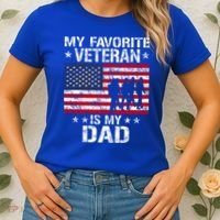 Father Veterans Day My Favorite Veteran Is My Dad Funny Gift Women's T-Shirt thumb 2