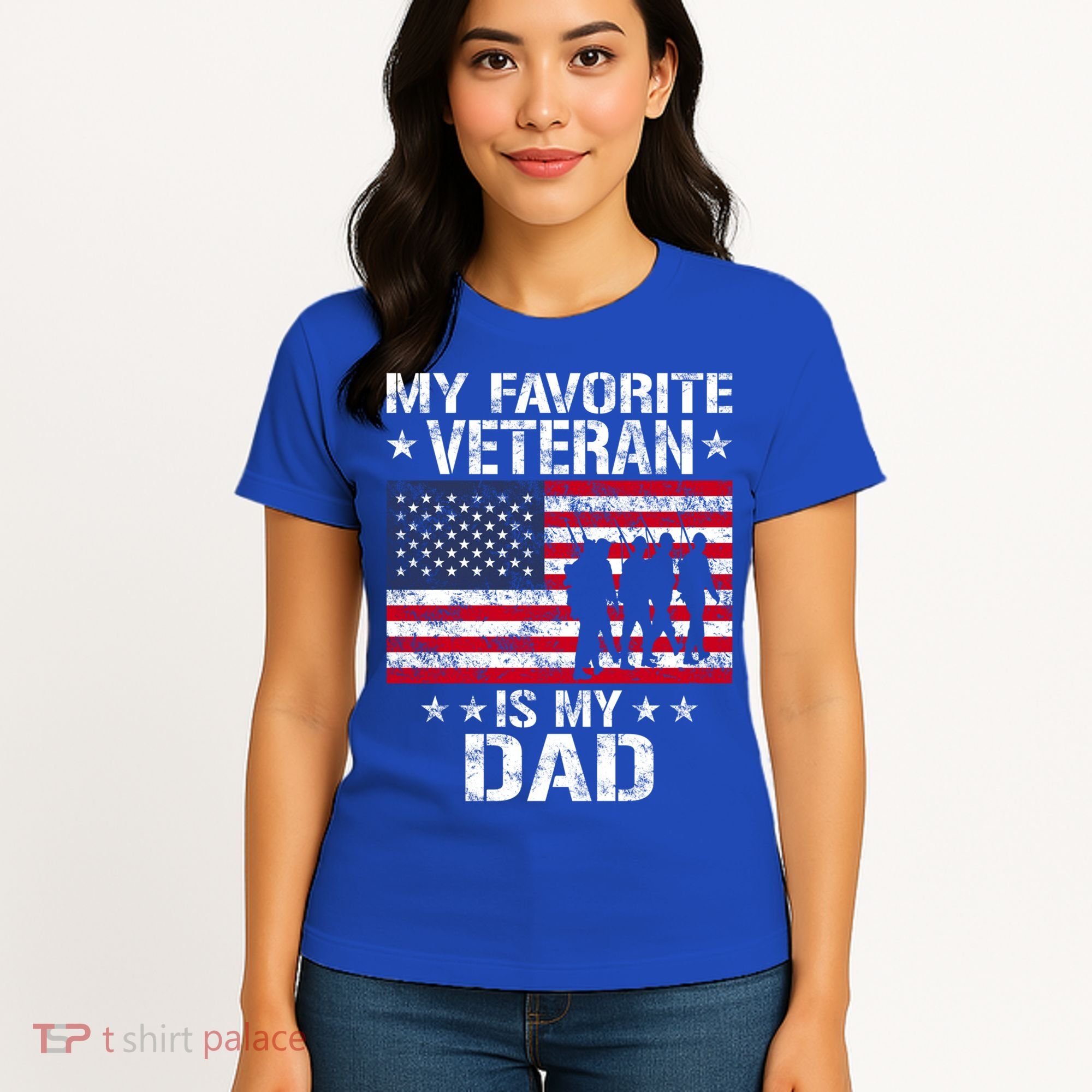 Father Veterans Day My Favorite Veteran Is My Dad Funny Gift Women's T-Shirt
