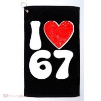 Funny Valentines Day I Heart Love 67 Golf Towel thumb 0