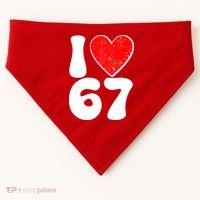 Funny Valentines Day I Heart Love 67 USA-Made Doggie Bandana thumb 0