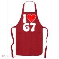 Funny Valentines Day I Heart Love 67 Apron thumb 0