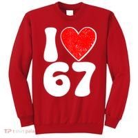 Funny Valentines Day I Heart Love 67 Sweatshirt thumb 0
