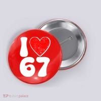 Funny Valentines Day I Heart Love 67 Button thumb 0