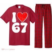 Funny Valentines Day I Heart Love 67 Pajama Set thumb 0