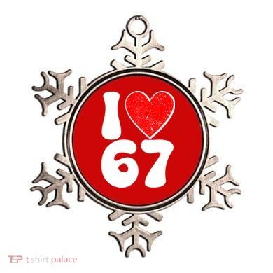 Funny Valentines Day I Heart Love 67 Ornament