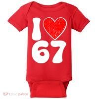 Funny Valentines Day I Heart Love 67 Baby Bodysuit thumb 0