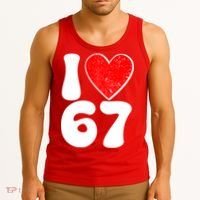 Funny Valentines Day I Heart Love 67 Tank Top thumb 3