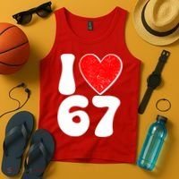 Funny Valentines Day I Heart Love 67 Tank Top thumb 4