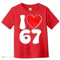 Funny Valentines Day I Heart Love 67 Toddler T-Shirt thumb 0