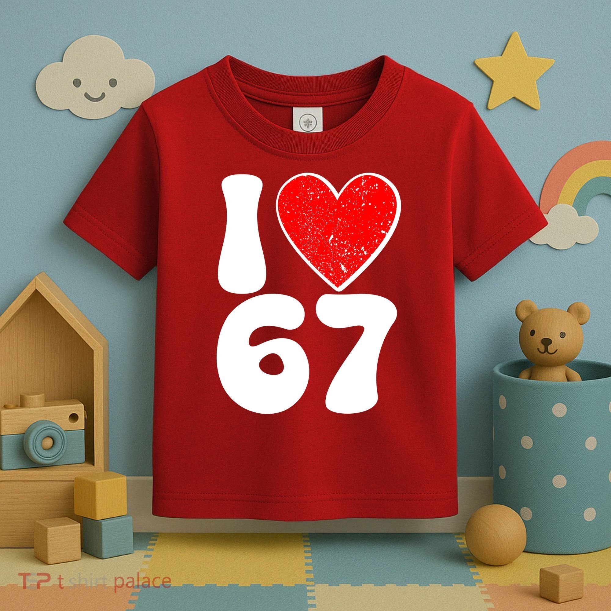 Funny Valentines Day I Heart Love 67 Toddler T-Shirt
