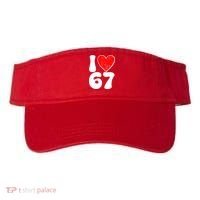 Funny Valentines Day I Heart Love 67 Visor thumb 0
