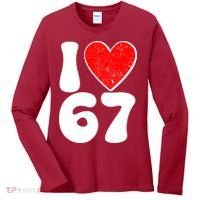 Funny Valentines Day I Heart Love 67 Women's Long Sleeve Shirt thumb 0