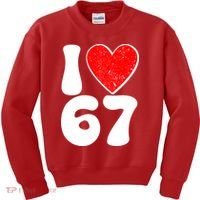 Funny Valentines Day I Heart Love 67 Kids Sweatshirt thumb 0