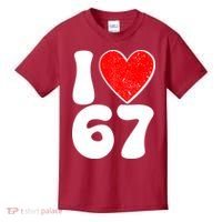 Funny Valentines Day I Heart Love 67 Kids T-Shirt thumb 0