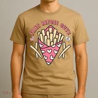 Funny Valentines Day Fries Before Guys French Fries Lover T-Shirt thumb 3