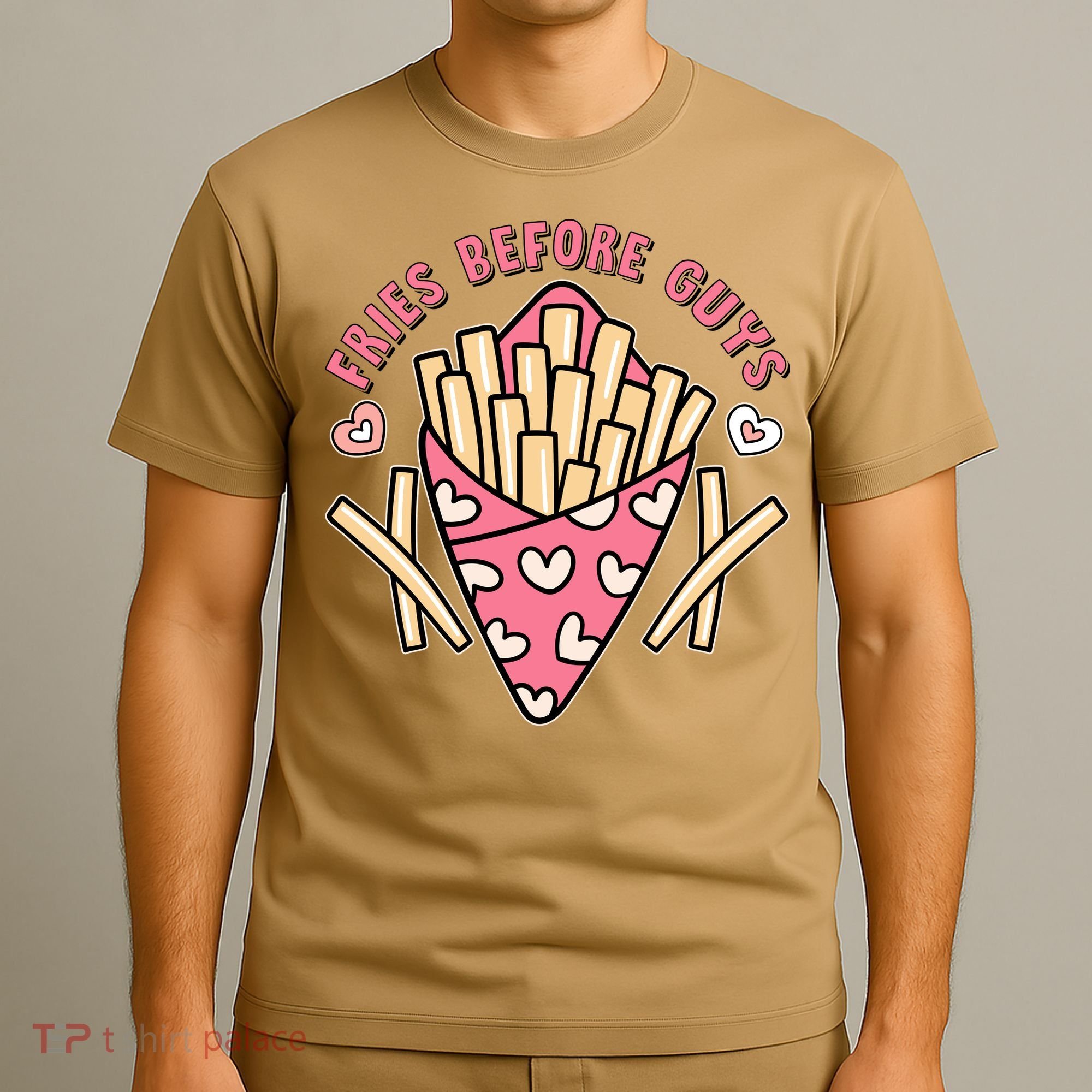 Funny Valentines Day Fries Before Guys French Fries Lover T-Shirt