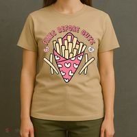 Funny Valentines Day Fries Before Guys French Fries Lover T-Shirt thumb 4