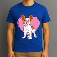 Funny Valentine's Day French Bulldog Dog Lover My Valentine Cute Gift T-Shirt thumb 3