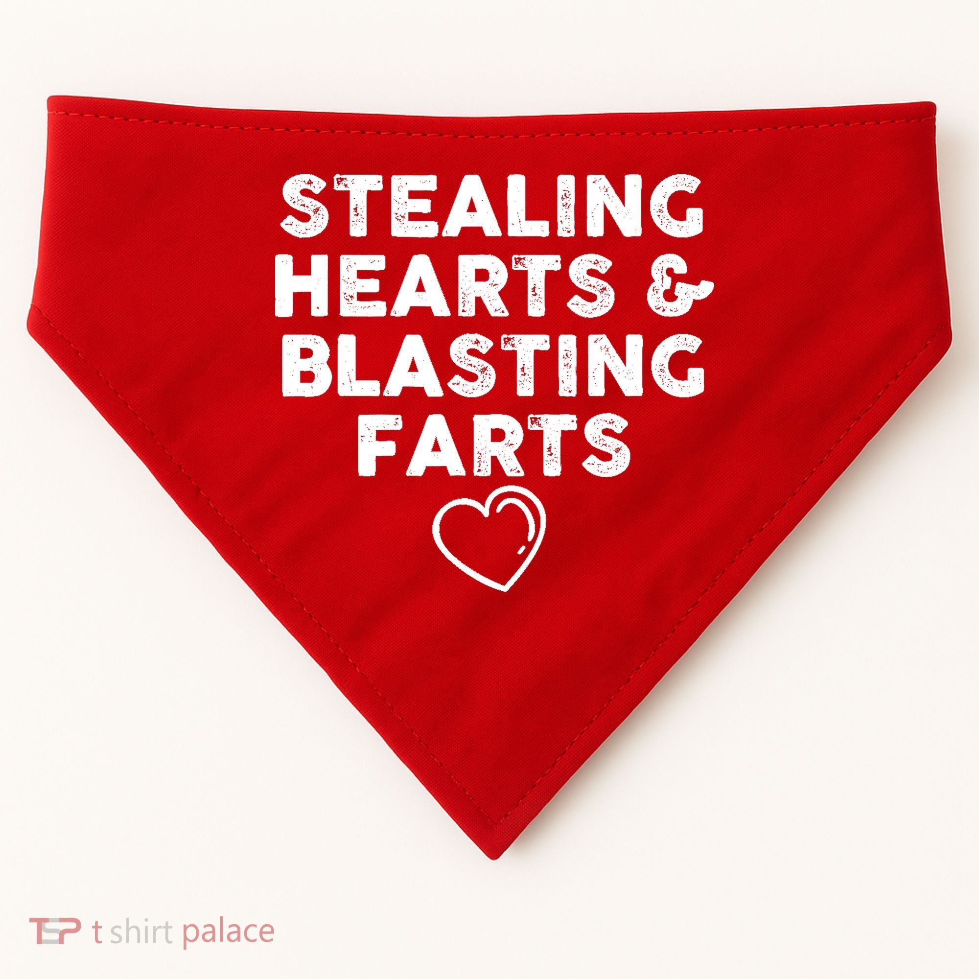 Funny ValentineS Day Stealing Hearts And Blasting Farts USA-Made Doggie Bandana