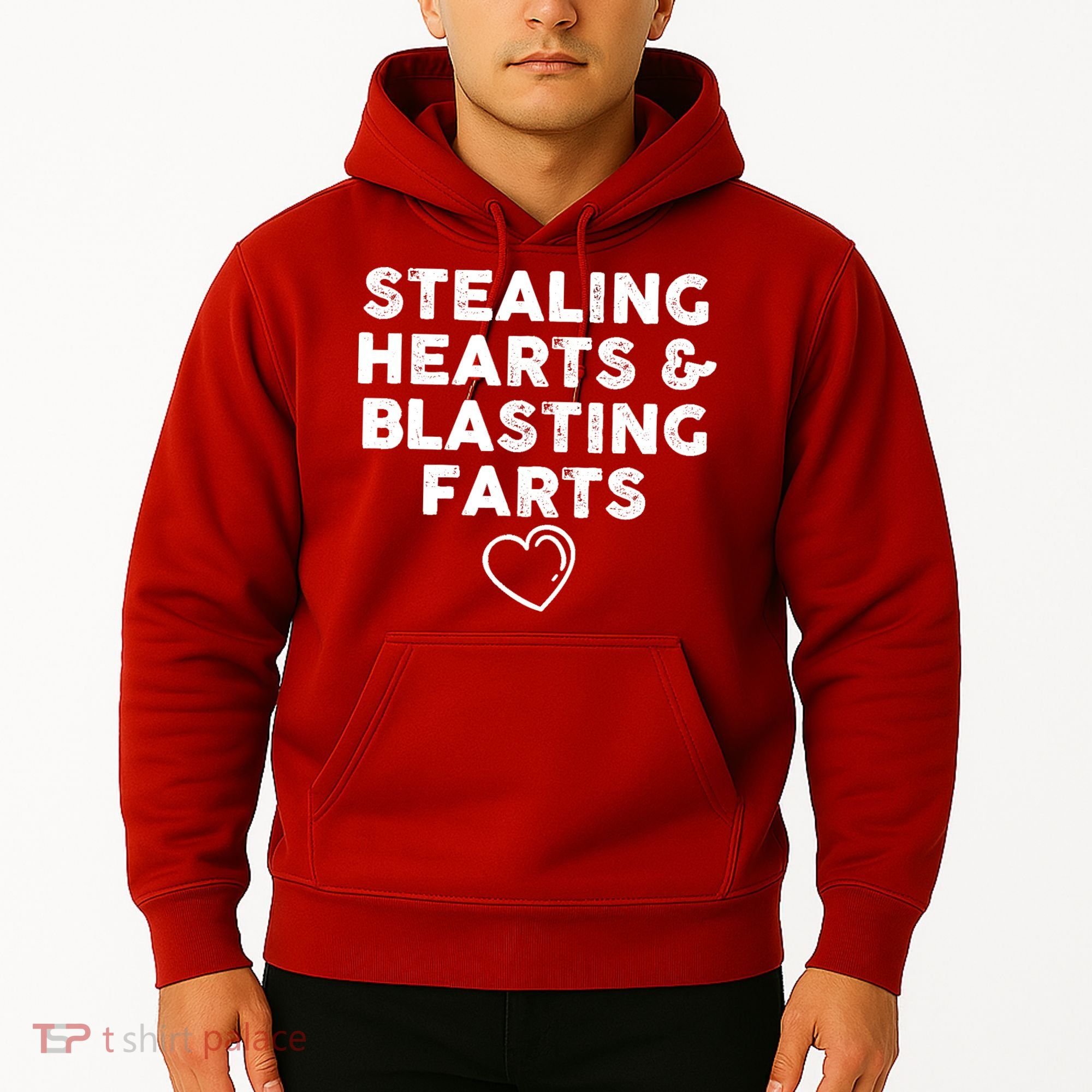 Funny ValentineS Day Stealing Hearts And Blasting Farts Hoodie