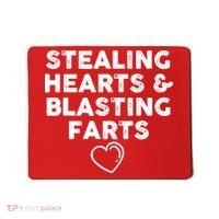 Funny ValentineS Day Stealing Hearts And Blasting Farts Mousepad thumb 0
