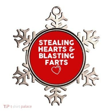 Funny ValentineS Day Stealing Hearts And Blasting Farts Ornament
