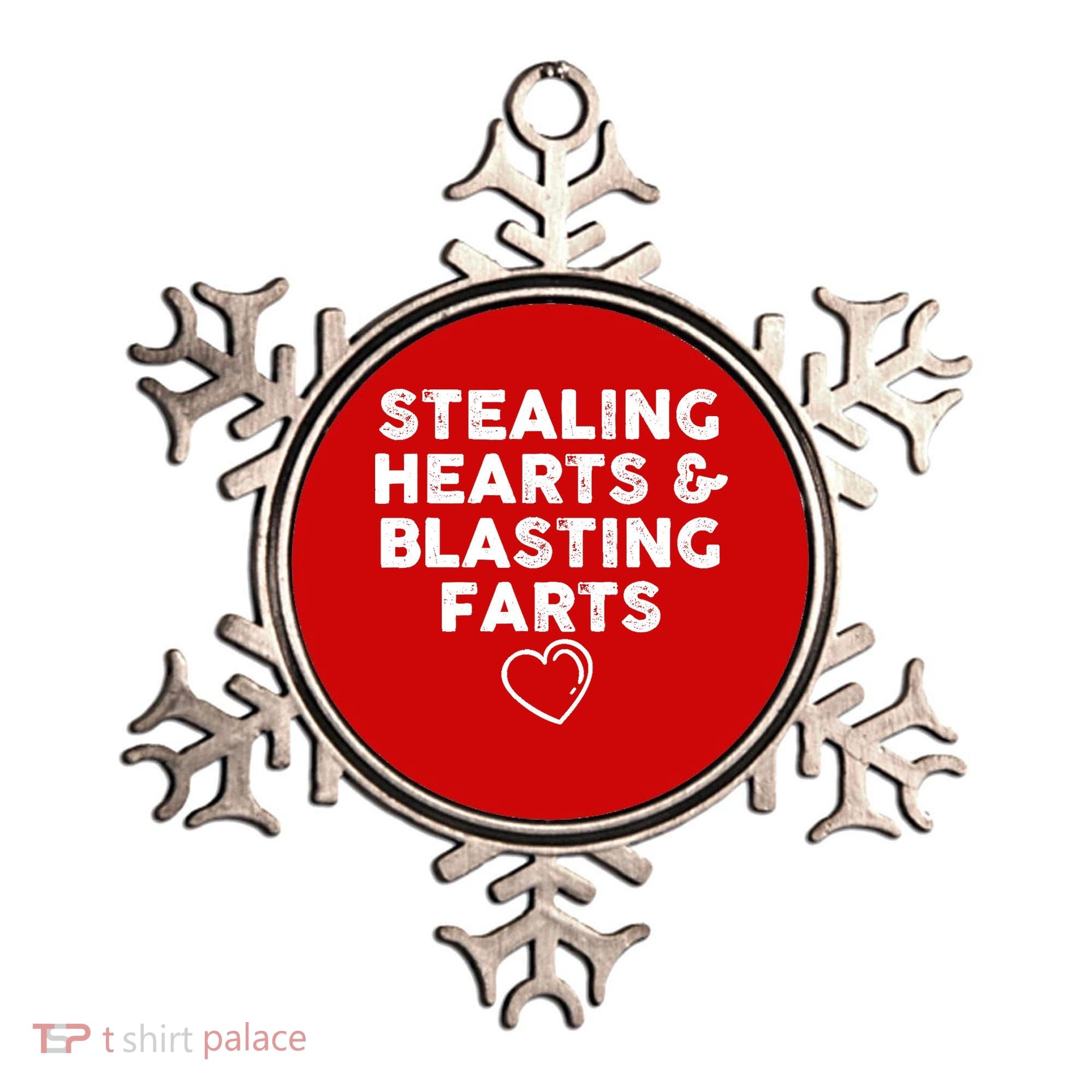 Funny ValentineS Day Stealing Hearts And Blasting Farts Ornament