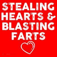 Funny ValentineS Day Stealing Hearts And Blasting Farts Kids Sweatshirt thumb 2