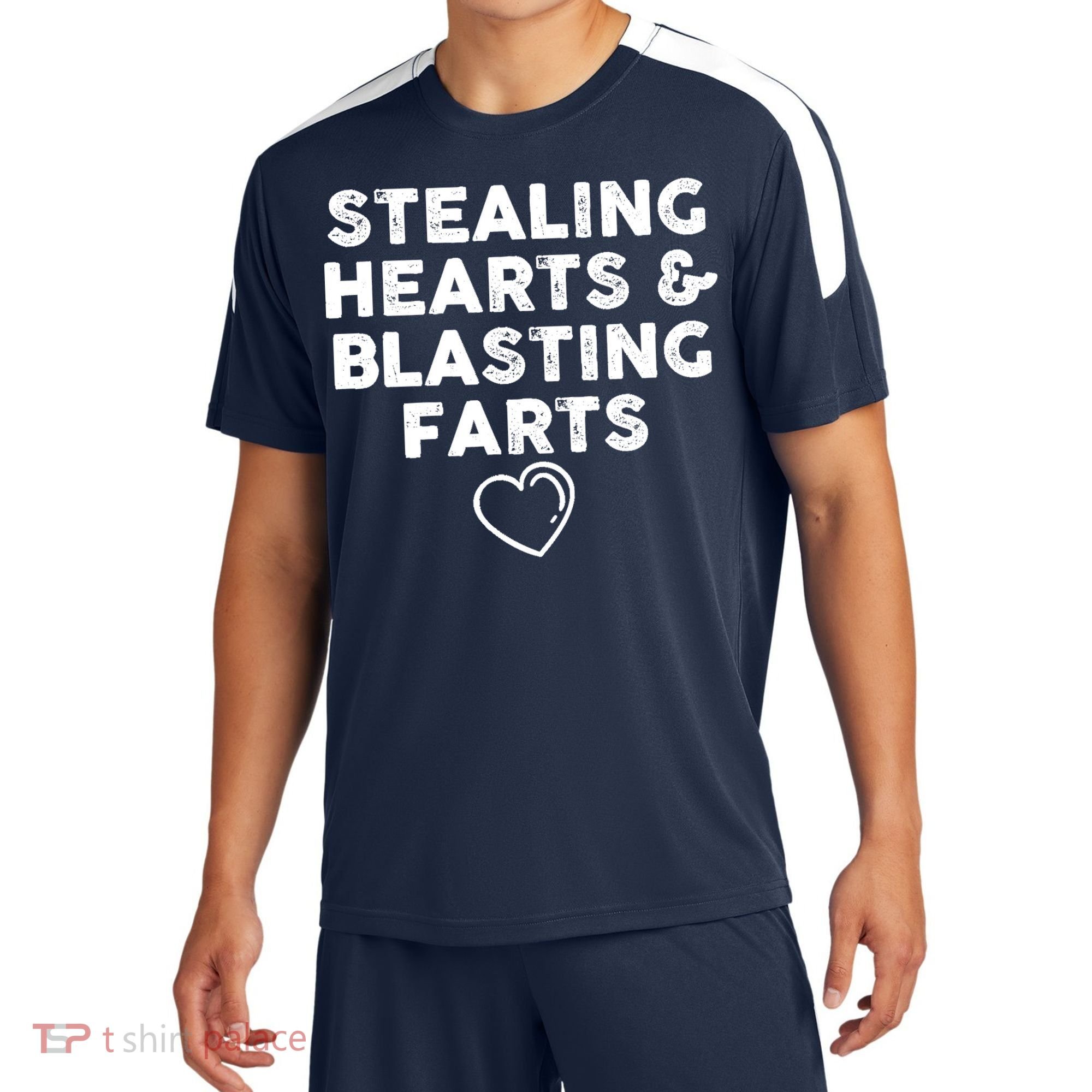 Funny ValentineS Day Stealing Hearts And Blasting Farts Sport-Tek Competitor United Soccer Jersey