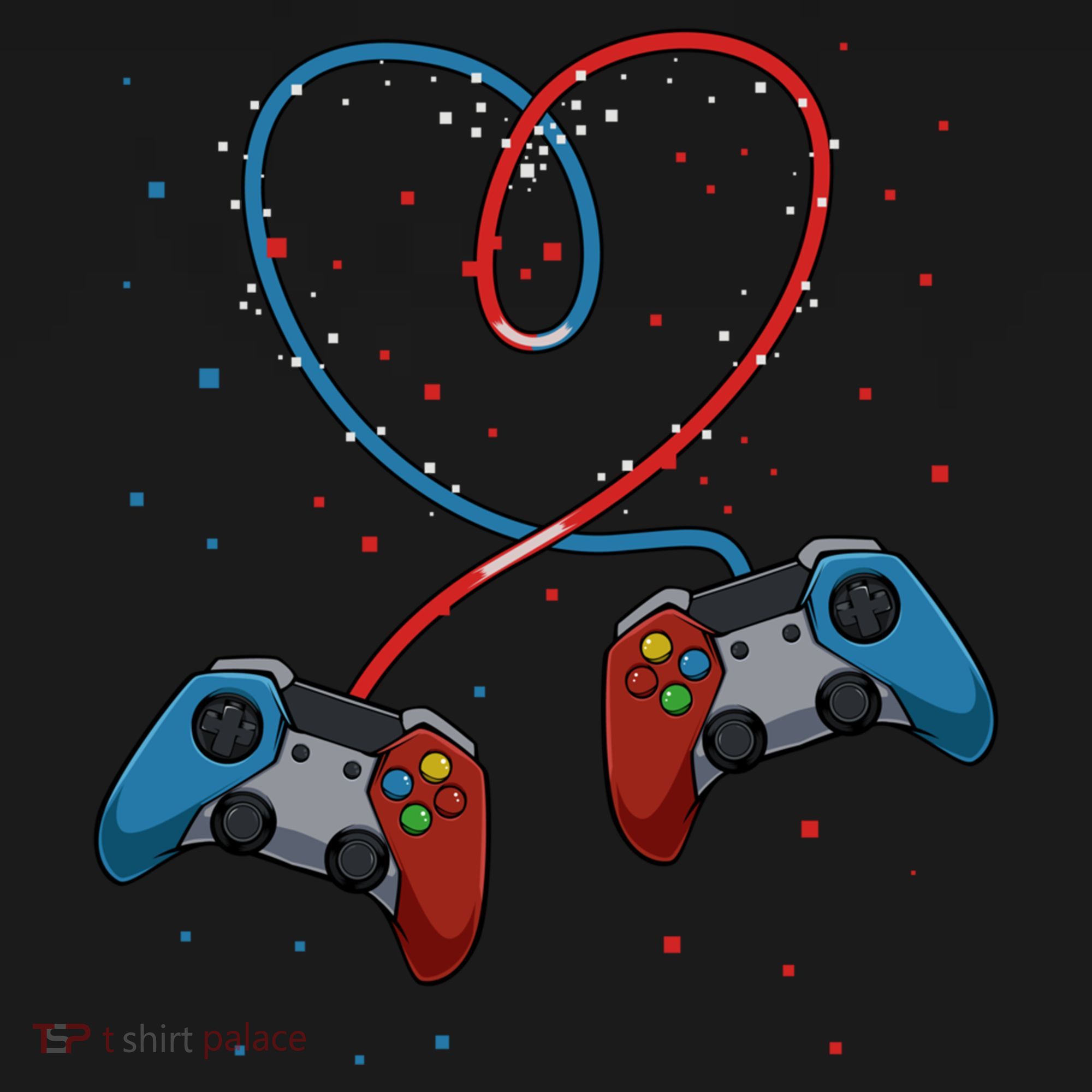 Funny Valentine's Day Gamer Couple Gift Controllers Heart Gift Women's Hoodie