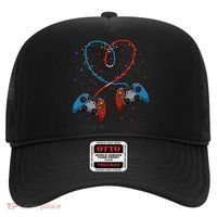 Funny Valentine's Day Gamer Couple Gift Controllers Heart Gift Hat thumb 0