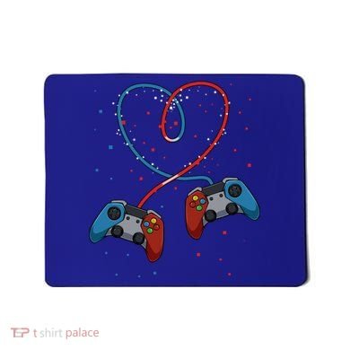 Funny Valentine's Day Gamer Couple Gift Controllers Heart Gift Mousepad