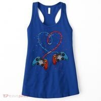 Funny Valentine's Day Gamer Couple Gift Controllers Heart Gift Women's Tank Top thumb 0
