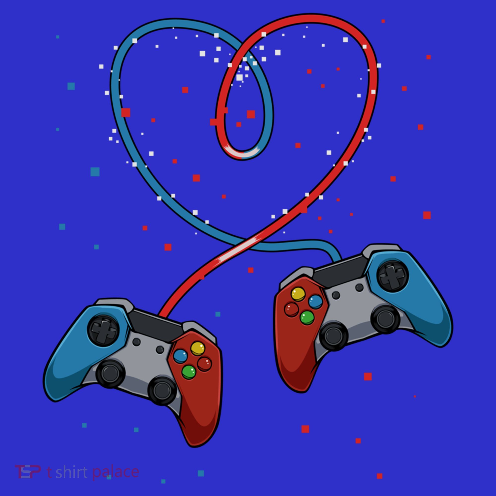 Funny Valentine's Day Gamer Couple Gift Controllers Heart Gift Women's Tank Top