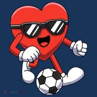 Funny Valentines Day Heart Playing Soccer Boy Girl Mousepad thumb 1