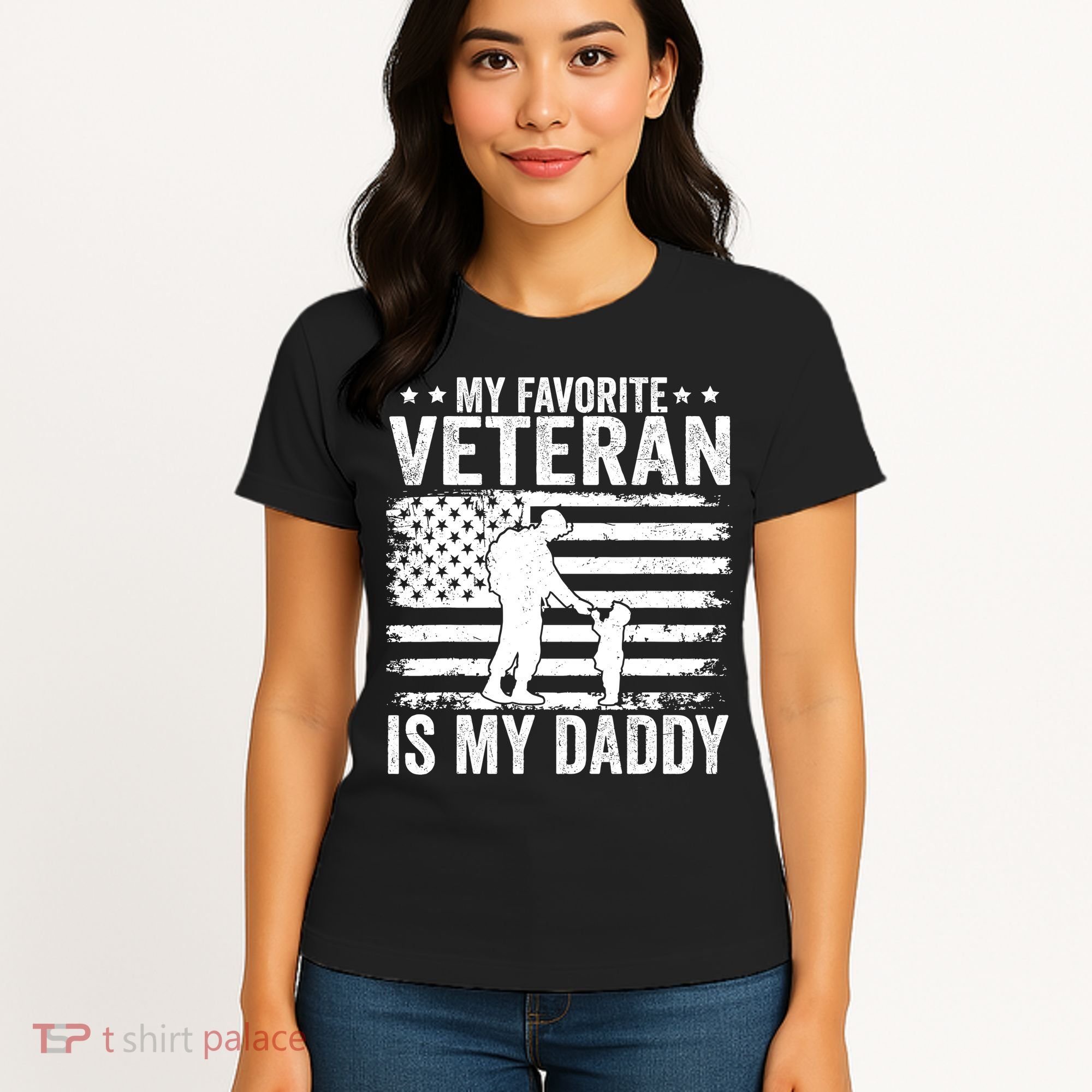 Father Veterans Day My Favorite Veteran Is My Daddy For Women's T-Shirt
