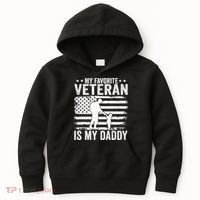 Father Veterans Day My Favorite Veteran Is My Daddy For Kids Hoodie thumb 0