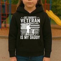 Father Veterans Day My Favorite Veteran Is My Daddy For Kids Hoodie thumb 3