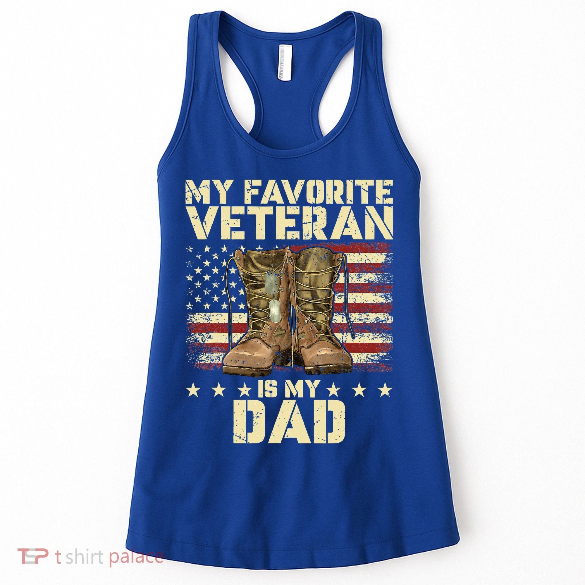 Father Veterans Day My Favorite Veteran Is My Dad Women's Tank Top