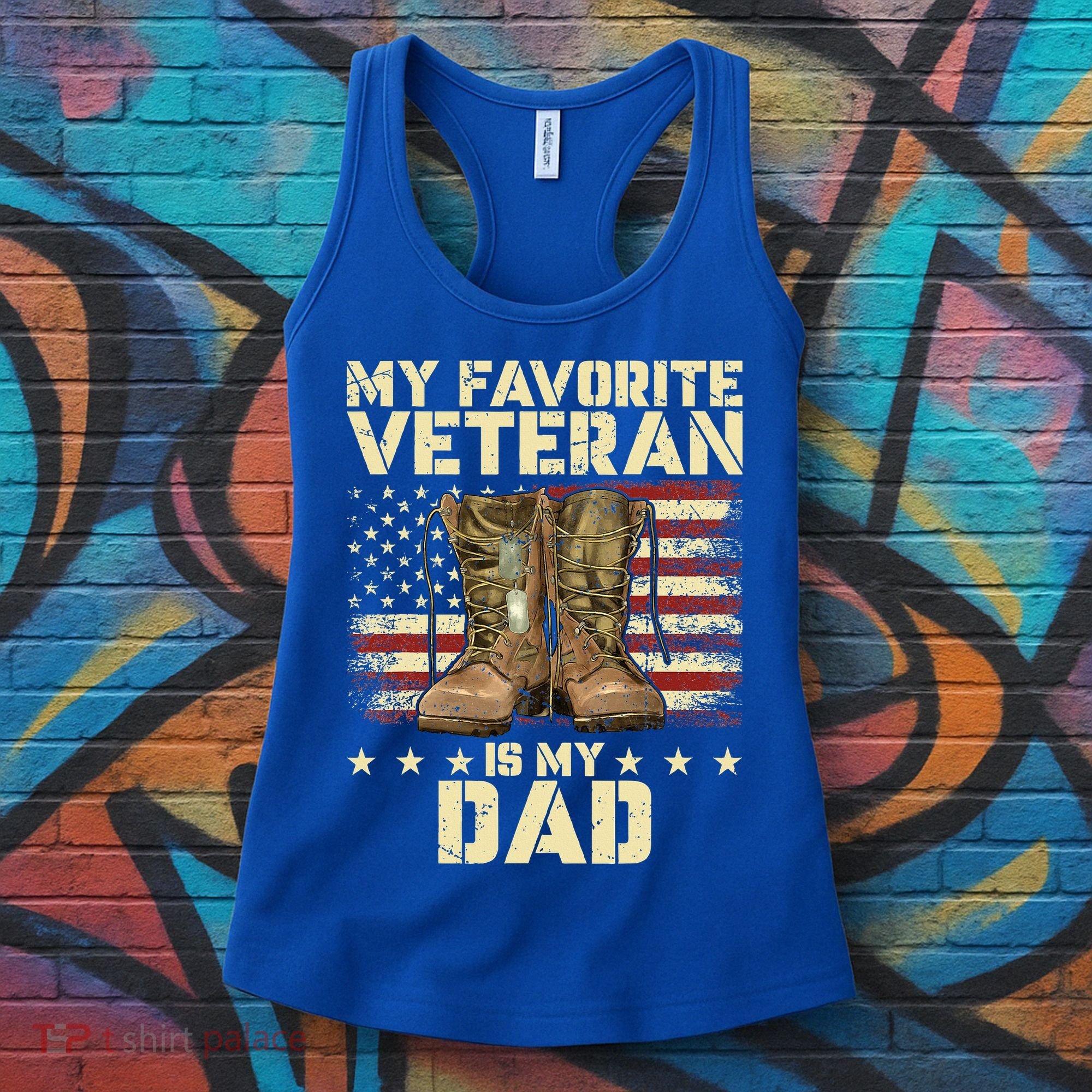 Father Veterans Day My Favorite Veteran Is My Dad Women's Tank Top