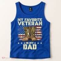 Father Veterans Day My Favorite Veteran Is My Dad Tank Top thumb 2