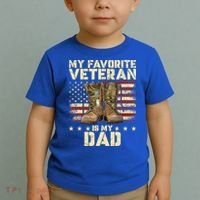 Father Veterans Day My Favorite Veteran Is My Dad Toddler T-Shirt thumb 2