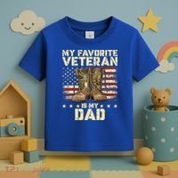 Father Veterans Day My Favorite Veteran Is My Dad Toddler T-Shirt thumb 3