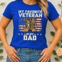 Father Veterans Day My Favorite Veteran Is My Dad Women's T-Shirt thumb 2