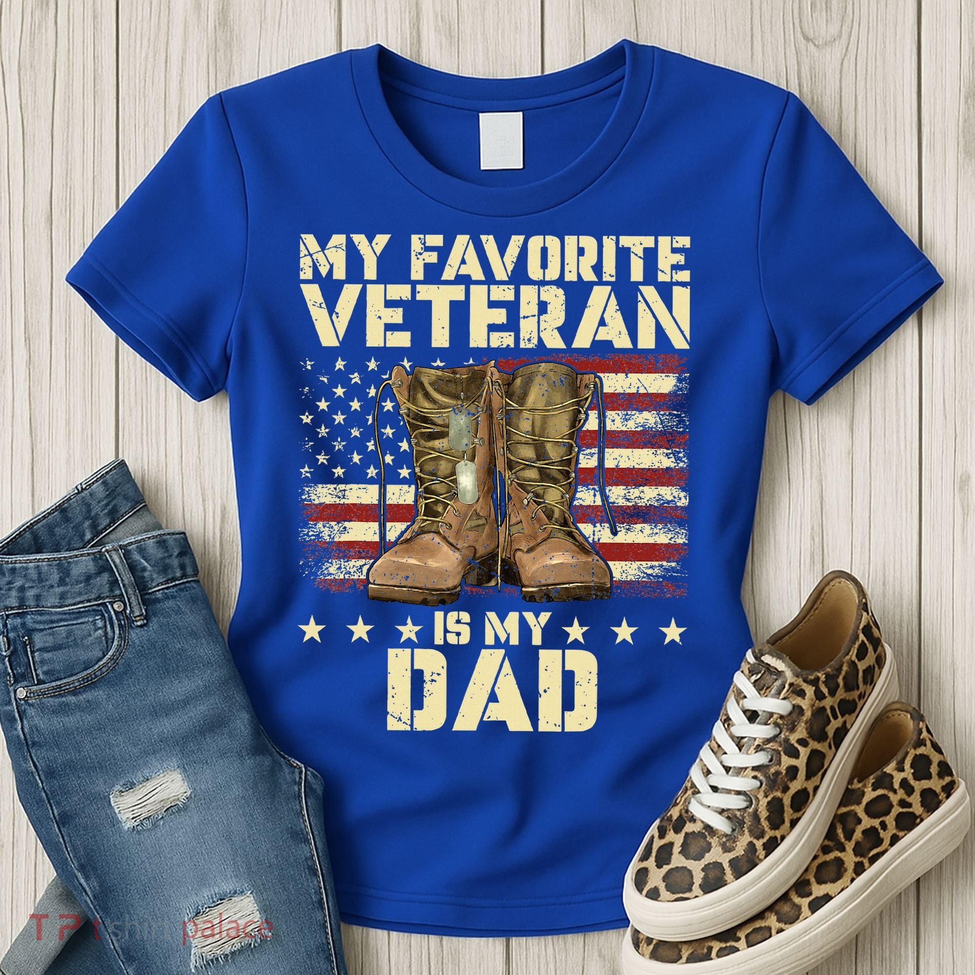 Father Veterans Day My Favorite Veteran Is My Dad Women's T-Shirt
