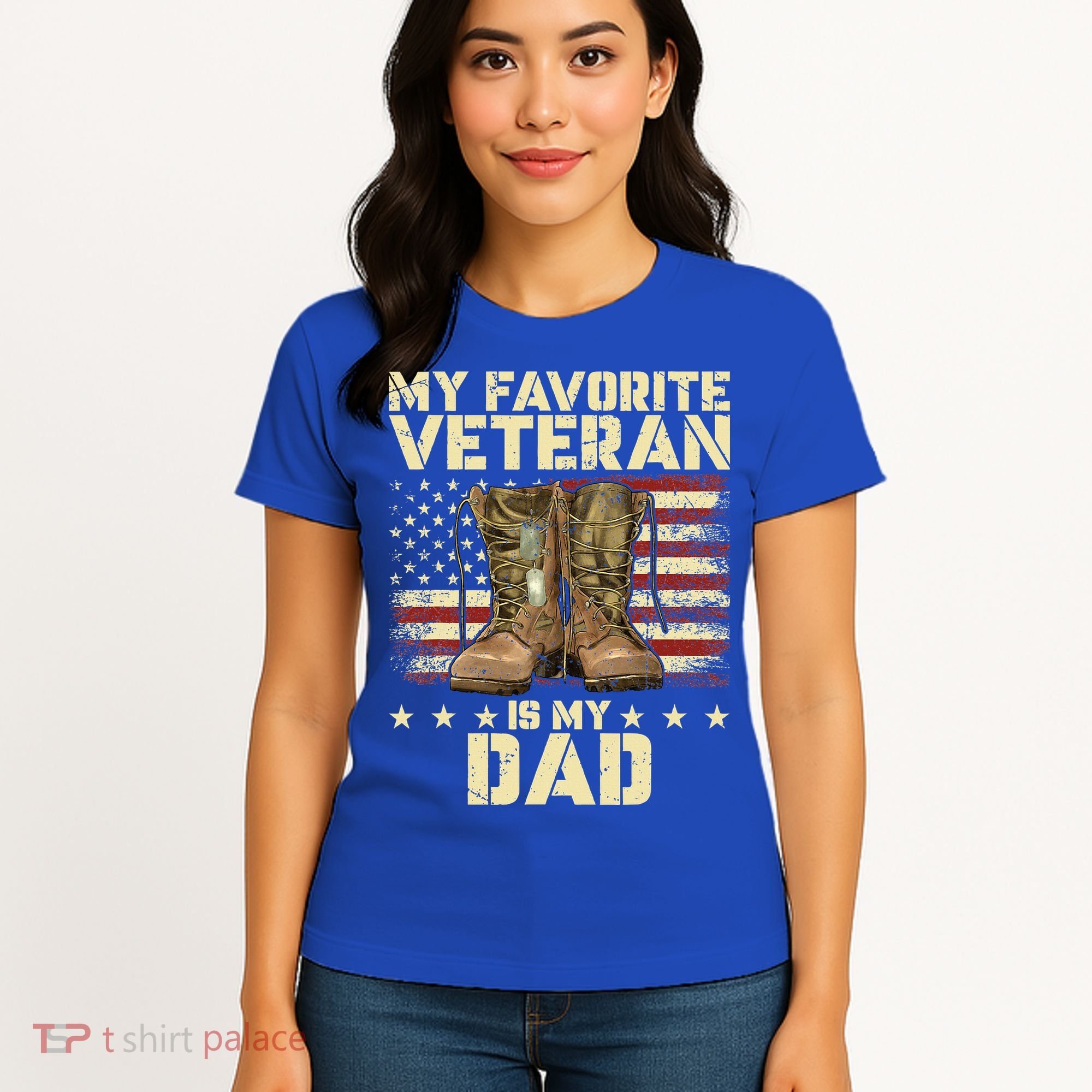 Father Veterans Day My Favorite Veteran Is My Dad Women's T-Shirt