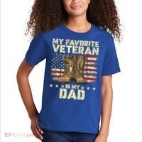 Father Veterans Day My Favorite Veteran Is My Dad Kids T-Shirt thumb 2