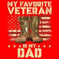 Father Veterans Day My Favorite Veteran Is My Dad Santa Hat thumb 1