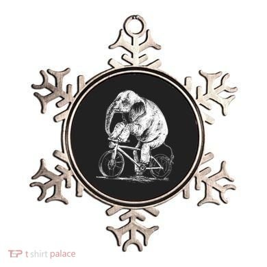 Funny Vintage Elephant On Bike Bicycle Ornament